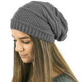 grey slouch baggy beanie hat