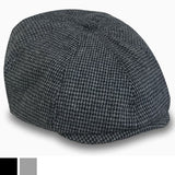 check print baker boy cap