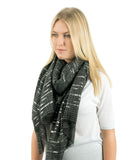 black printed scarves wholesale