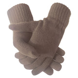 beige womens knitted gloves uk