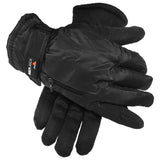 black lined winter work gloves