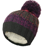 purple women's fleece lined hats uk