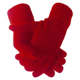 red knitted gloves ladies