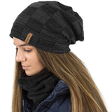 black hat and snood set