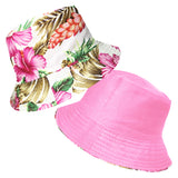 Cotton Retro Floral Reversible Bush Bucket Sun Hat