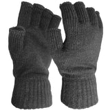 buy mens fingerless gloves - winter grey