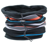 multi coloured neck warmer hat