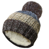 mink blue fleece lined fur hat