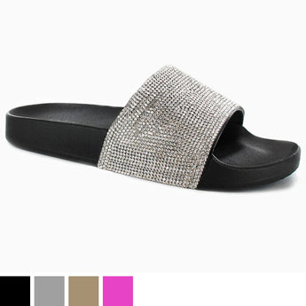 black white grey silver rose gold womens sliders