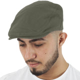 green mens cotton flat caps