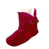 burgundy winter slippers for womens