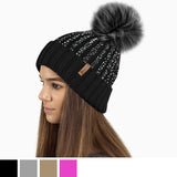 womens glitter beanie hats for sale