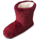 plain red womens slipper boots cheap