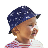 blue anchor print boys hats for summer