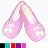 plain ballerina bow slippers