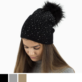 black slouch beanie for women