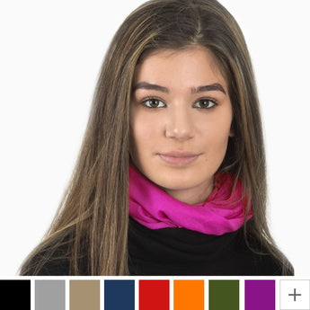 plain patterned neck warmer scarf for men and women