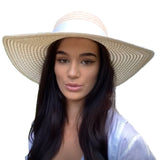 Wide Brimmed Floppy Straw Sun Hat