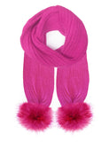 pink pom pom scarves uk for girls
