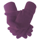 purple winter knitted gloves for sale
