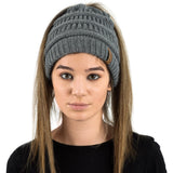 grey ponytail hat for adults