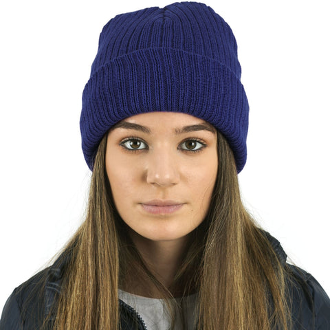 Womens navy discount beanie hat
