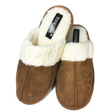 tan mule slippers with fur for men and women