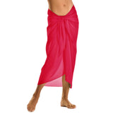 red plain coloured sarongs